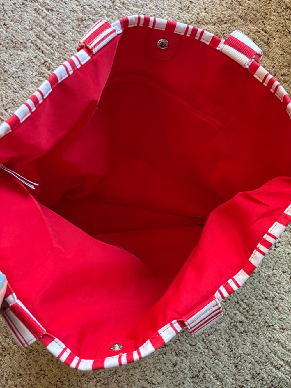 Disney Red and White Holiday Mickey Ornament Tote - Picture 3 of 4
